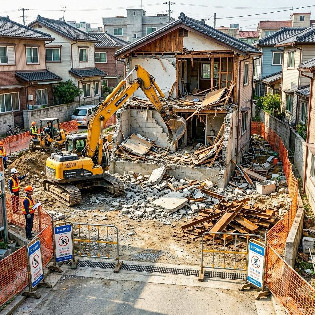 단독주택 전면 철거 시공 사례 - 새벽철거